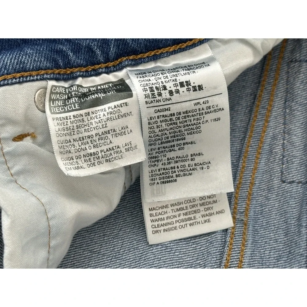 Levi's‎ Premium 501 Jeans Women's 24W Blue Denim Big E Button Fly Stretch